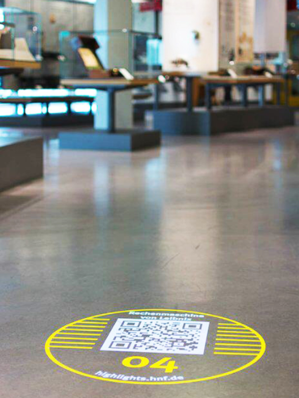 project QR code which is available for scaning