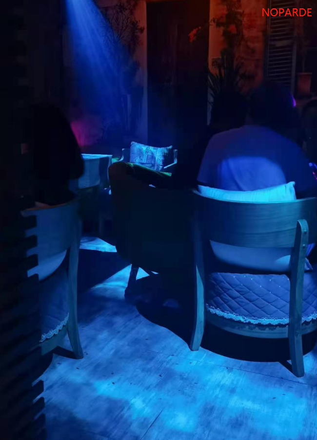 blue water waving projector realistic