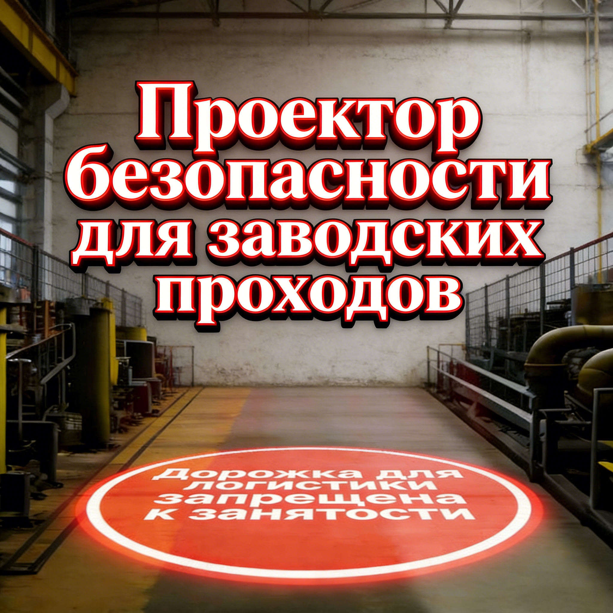 Проектор Знака «Дорожка Для Логистики Запрешена К Занятости» для Заводских Зон