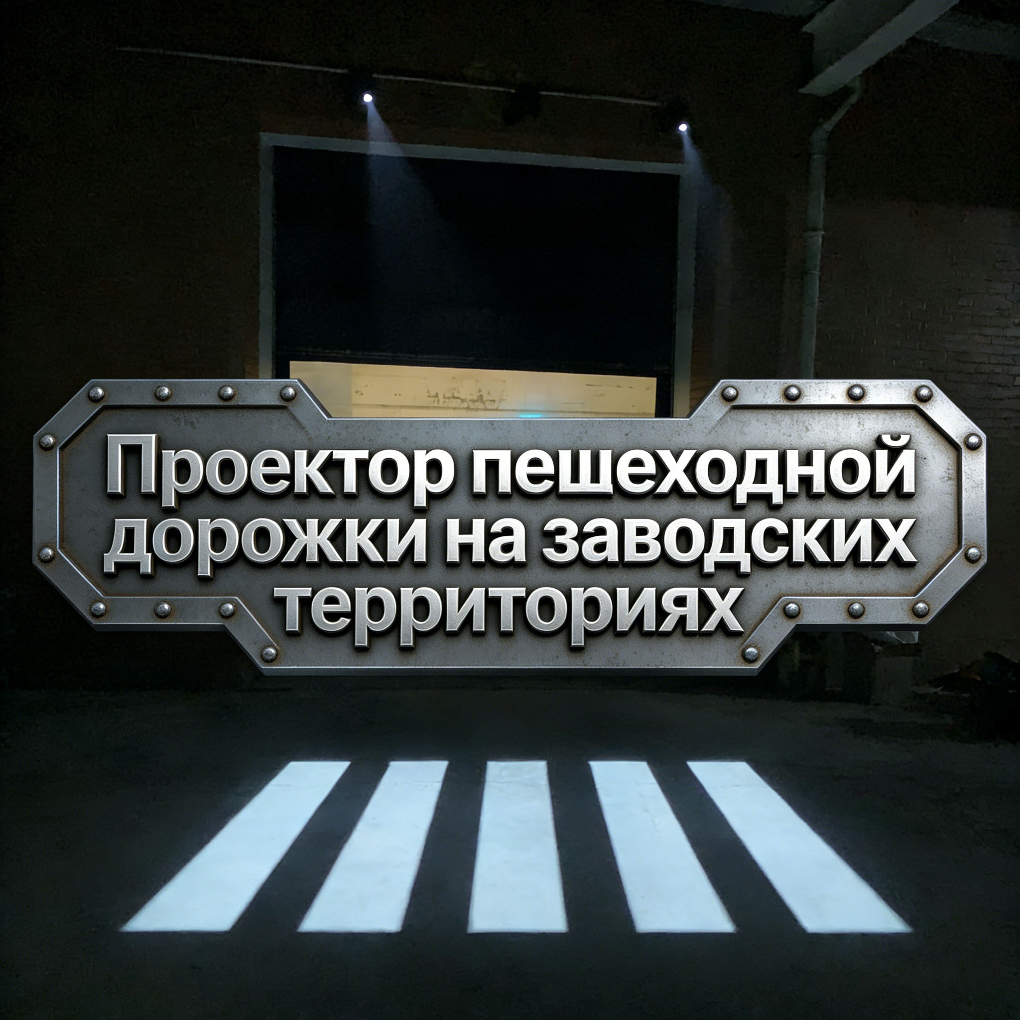 Светодиодный проектор для пешеходных маршрутов на промышленных объектах