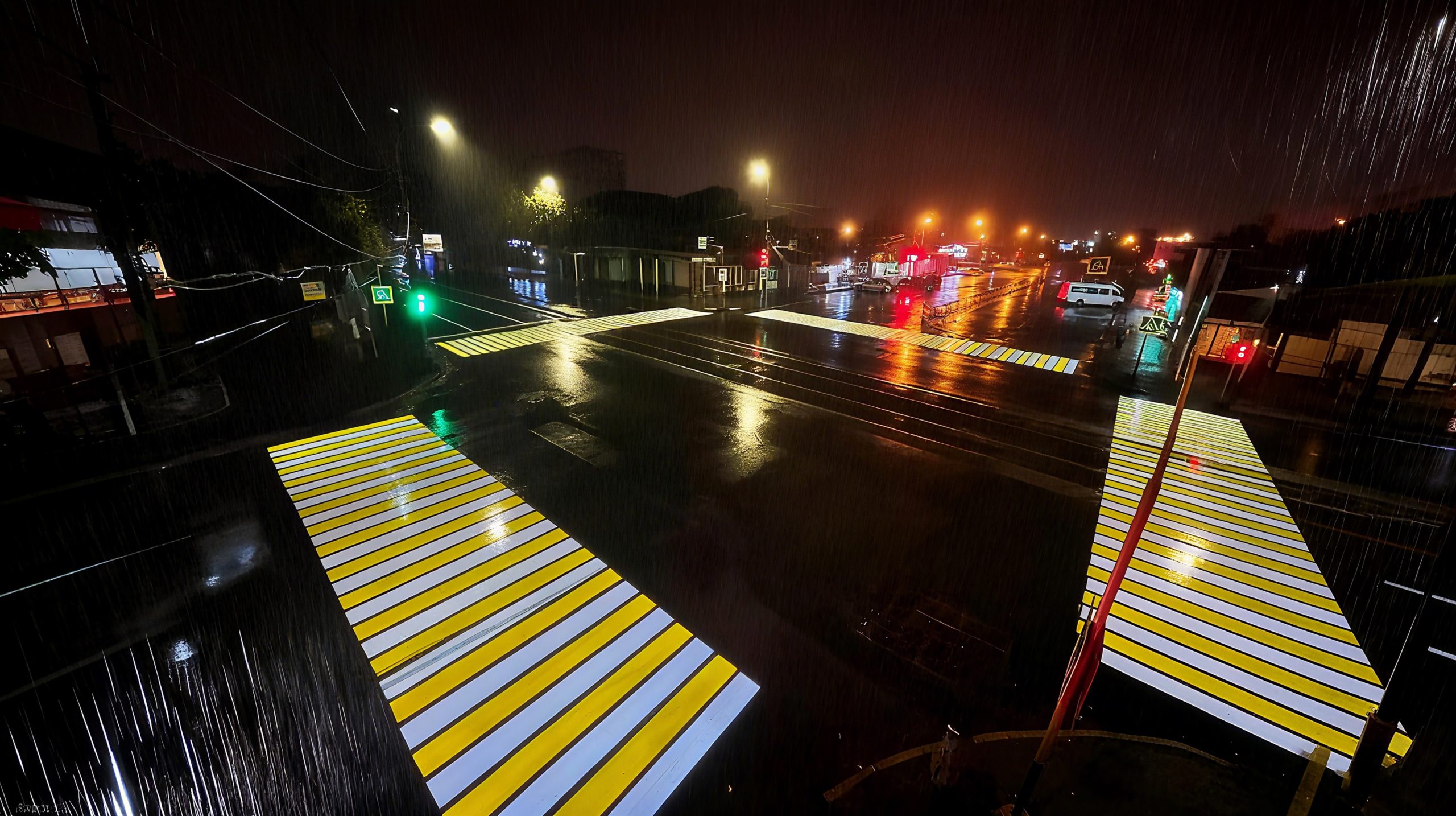 zebra crossing projector