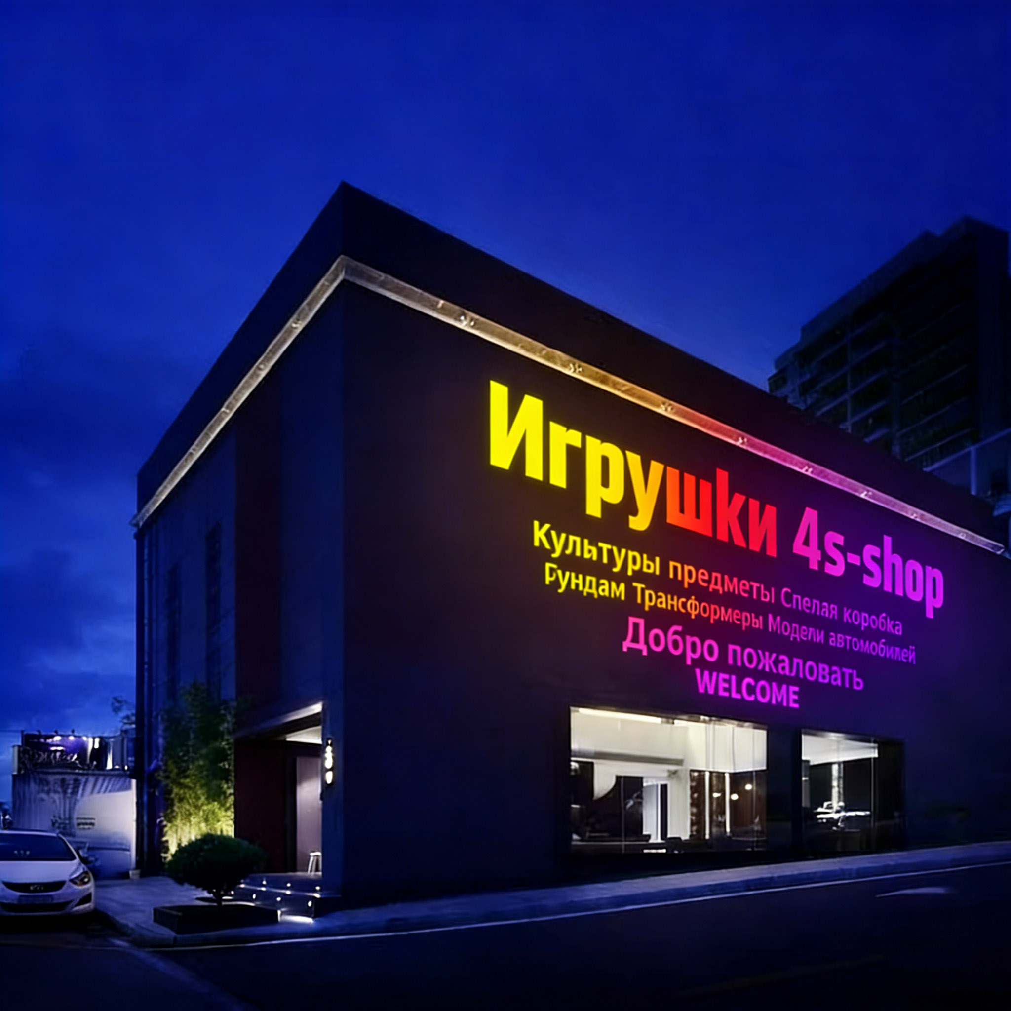 Градиентный рекламный прожектор